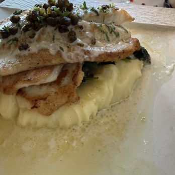 Grasing's - Dover sole over mashed potatoes - Seafood Near Me - Carmel-By-The-Sea, California