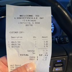 BP Gas Station - The $1 discount after catching the attendant making up their own prices and not scanning them. No prices anywhere!