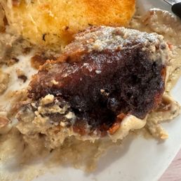 Burnt chicken fried steak