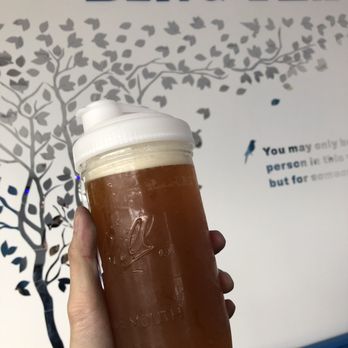 Ding Tea House - Passion fruit GT in my reusable cup - Bubble Tea Near Me - San Jose, California