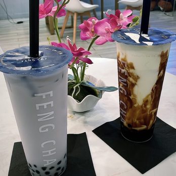 Feng Cha Teahouse - Taro Milk Tea Dirty Boba - Bubble Tea Near Me - Costa Mesa, California