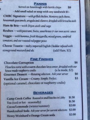 Menu photo 1 Cabinet Mountain Brewing Company Libby, MT