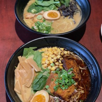 Momiji - Top: miso ramen Bottom: Black Garlic Ramen - Ramen Near Me - Colma, California