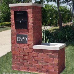 Mailbox Remedies - Brick Mailbox with planter and Limestone accents built in Homer Glen, Illinois by Mailbox Remedies.