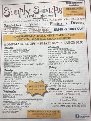 Menu photo 2 Simply Soups & A Little More Audubon, NJ