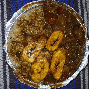 Errol's Caribbean Bakery - Pepper steak  with peas and rice and plantains. - Bakeries Near Me - Brooklyn, New York