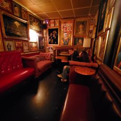 Funhouse Lounge - Clown art/seating