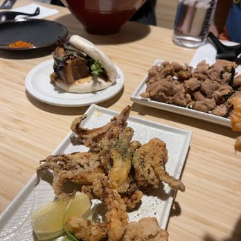Kyuramen - Eagan - Popcorn Chicken + Ika Geso Kara-Age + Pork Bao Buns ( 1Pc ) 1Pc - Ramen Near Me - Eagan, Minnesota