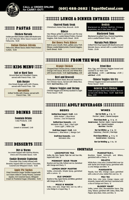 Menu photo 2 The Depot On Canal Picayune, MS