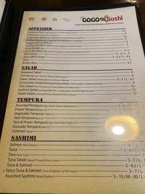 Menu photo 2 GOGO Sushi Lake Country, BC Menu photo 2 GOGO Sushi Lake Country, BC