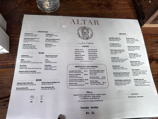 Menu photo 1 Altar Brooklyn, NY