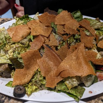 Kabab Spot - Salad with stuffed grape leaves at Kebab Village - Mediterranean Near Me - Fort Myers, Florida