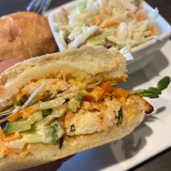 Peoples Organic - Thai Pulled Chicken Ciabatta and coleslaw - Wine Bars Near Me - Minnetonka, Minnesota Peoples Organic - Thai Pulled Chicken Ciabatta and coleslaw - Wine Bars Near Me - Minnetonka, Minnesota