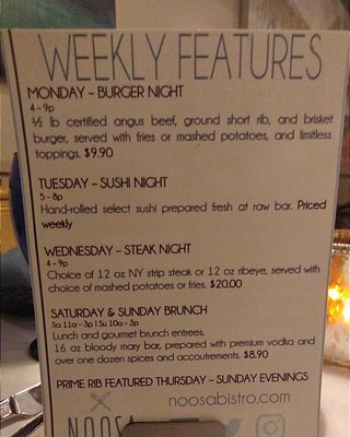 Menu photo 6 Noosa Bistro Mentor, OH