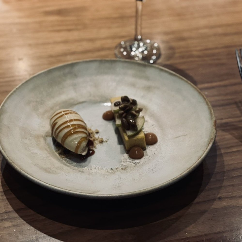 Demi - Parsnip lemongrass sherbet, pumpkin custard - French Near Me - Minneapolis, Minnesota Demi - Parsnip lemongrass sherbet, pumpkin custard - French Near Me - Minneapolis, Minnesota