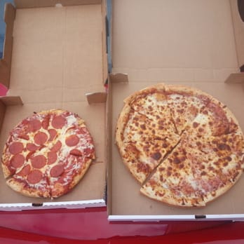 Dare Devil's Pizzeria - One of these is a small for $12.40, the other is a large for $12.99. Da fuk? - Pizza Near Me - Kill Devil Hills, North Carolina