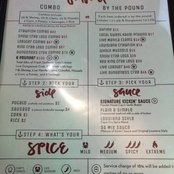 Kickin Kajun - Menu - Cajun/Creole Near Me - Honolulu, Hawaii