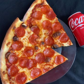 Pizza mia - a slice of pepperoni pizza and a coke - Pizza Near Me - Las Vegas, Nevada Pizza mia - a slice of pepperoni pizza and a coke - Pizza Near Me - Las Vegas, Nevada