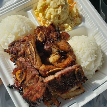 Matiki Island BBQ - #6 chicken and kalbi combo with Mac salad - Hawaiian Near Me - Anaheim, California Matiki Island BBQ - #6 chicken and kalbi combo with Mac salad - Hawaiian Near Me - Anaheim, California