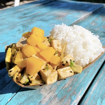 Poke-Poke - Big Jim with tofu and added mango. 16oz - Seafood Near Me - Austin, Texas Poke-Poke - Big Jim with tofu and added mango. 16oz - Seafood Near Me - Austin, Texas