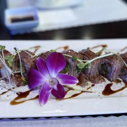 Sapporo Sushi & Izakaya & Ramen - A5 Waygu Beef Roll, perfectly seared and seasoned.