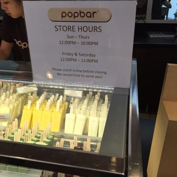 Popbar - Store hours 3-6-2016 - Desserts Near Me - Anaheim, California
