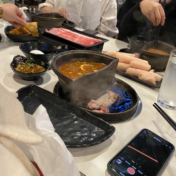 Top Pot - Table full of food!  @phidingthefam - Hot Pot Near Me - Pacifica, California