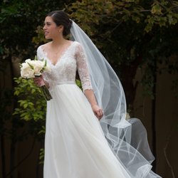 Elaya Vaughn Bridal By Kate Pankoke - Our beautiful Cali Real Bride Tamara wearing a custom version of our Mel gown
