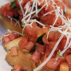 The Pasta Bowl - Lincoln Square - Bruschetta, loaded with tomatoes