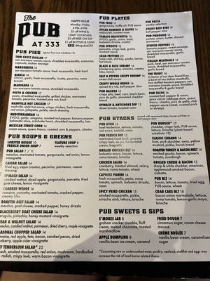 Menu photo 6 The Pub At 333 Oakmont, PA