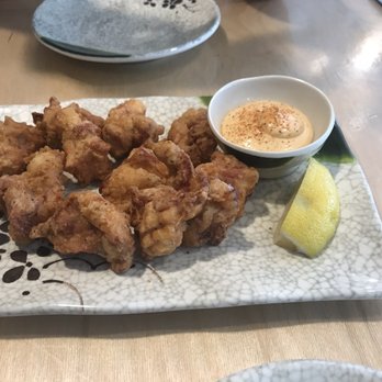 Ajinoya Ramen - Chicken Karaage with spicy Mayo and lemon wedge - Ramen Near Me - Denver, Colorado Ajinoya Ramen - Chicken Karaage with spicy Mayo and lemon wedge - Ramen Near Me - Denver, Colorado