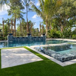 A & G Concrete Pools - Discover a symphony of flowing water with this incredible waterscape.