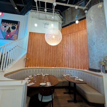 Ziggy’s Roman Cafe - Downstairs dining by stairs - Pizza Near Me - Brooklyn, New York