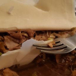 Horrible pancakes are actually eggroll wrappers that were frozen and after thawing was as hard as a rock