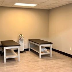 Dedicated treatment space for sports medicine care, recovery services, and patient evaluations.
