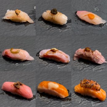 Sushi Kai - prawn; scallop w caviar; kampachi | yellowtail w jalapeño; kinmedai; toro| bluefin tuna w truffle; arctic salmon; king salmon - Japanese Near Me - Fort Lee, New Jersey