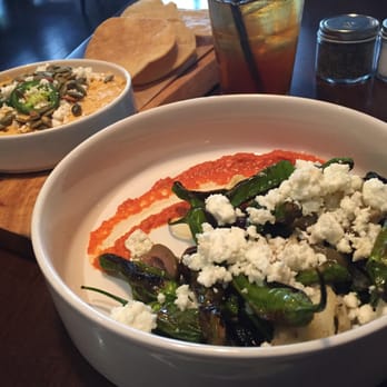 Range Restaurant - Blistered peppers and butternut squash hummus. - New American Near Me - Denver, Colorado