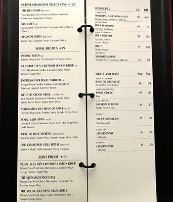 Menu photo 2 Redwood Room San Francisco, CA
