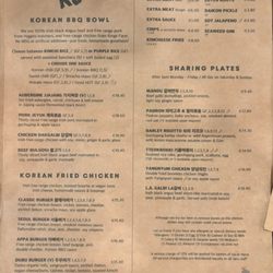 Jaru - Menu