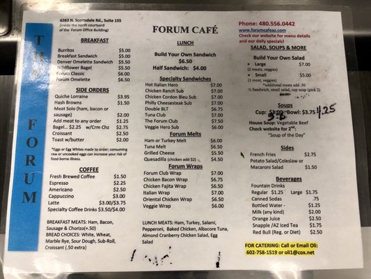 Menu photo 3 Forum Cafe Scottsdale, AZ Menu photo 3 Forum Cafe Scottsdale, AZ