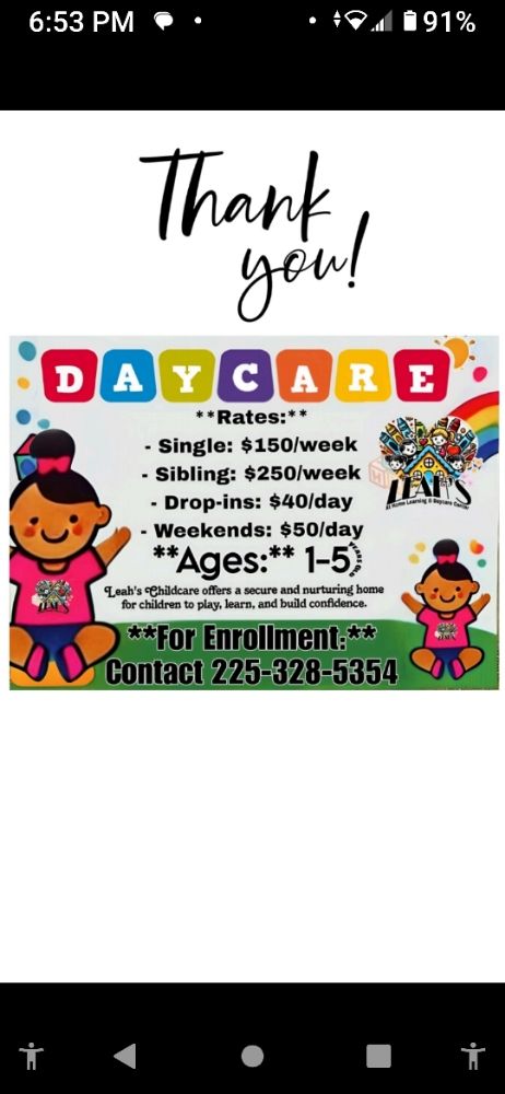 Leah's Little Hands Learning Center - childcare center in Baton Rouge, LA