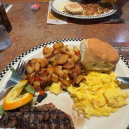 Steak and eggs