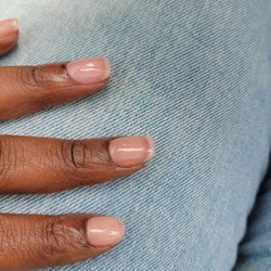 Vogue Nails and Spa - These are my nails 4 weeks ago after fresh acrylic on natural nail. She set my nails back a lot