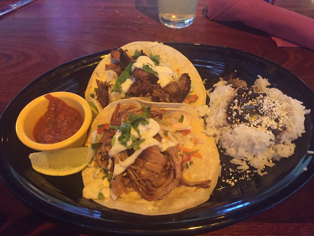 Order CUBANO PORK TACOS food online from Hula's Island Grill store, Santa Cruz on bringmethat.com