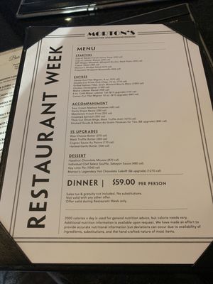 Menu photo 5 Morton's The Steakhouse Naperville, IL Menu photo 5 Morton's The Steakhouse Naperville, IL