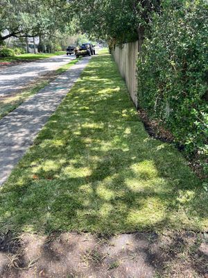 Sod Installation - This customer wanted to bring life to this section of the home and we installed a new irrigation system along with new sod! Sod Installation - This customer wanted to bring life to this section of the home and we installed a new irrigation system along with new sod!