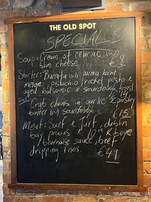 Menu photo 1 The Old Spot Dublin, D Menu photo 1 The Old Spot Dublin, D