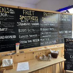 Smoothie and bowl menus Smoothie and bowl menus