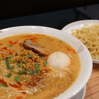 RYUS Noodle Bar - Spicy Tan Tan (doesn't come with any meat). Added: cha shu, egg - Ramen Near Me - Toronto, Ontario RYUS Noodle Bar - Spicy Tan Tan (doesn't come with any meat). Added: cha shu, egg - Ramen Near Me - Toronto, Ontario