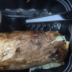 Wendy's - This potato has mold on the bottom of it.